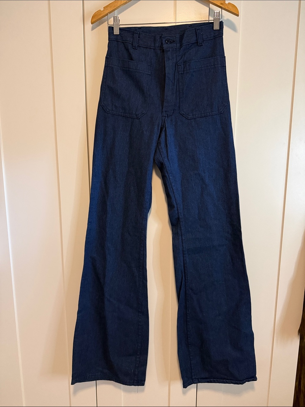 Men's Dark Blue Wide-Leg Jeans
